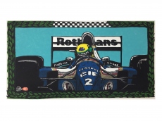 Ayrton Senna's Williams Renault FW16 - wood-print art