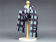 Wool Block Check Scarf