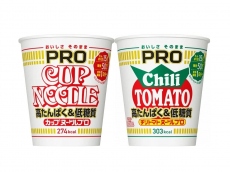 NISSIN FOODS Cup Noodle PRO Soy Sauce + Chili Tomato flavor 