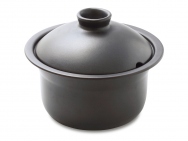 Heat Resistant Ceramic Stew Pot - Large Black