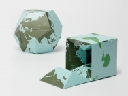 Flippable GLOBE - Dodecahedral Cube [LANDS & NATIONS] 