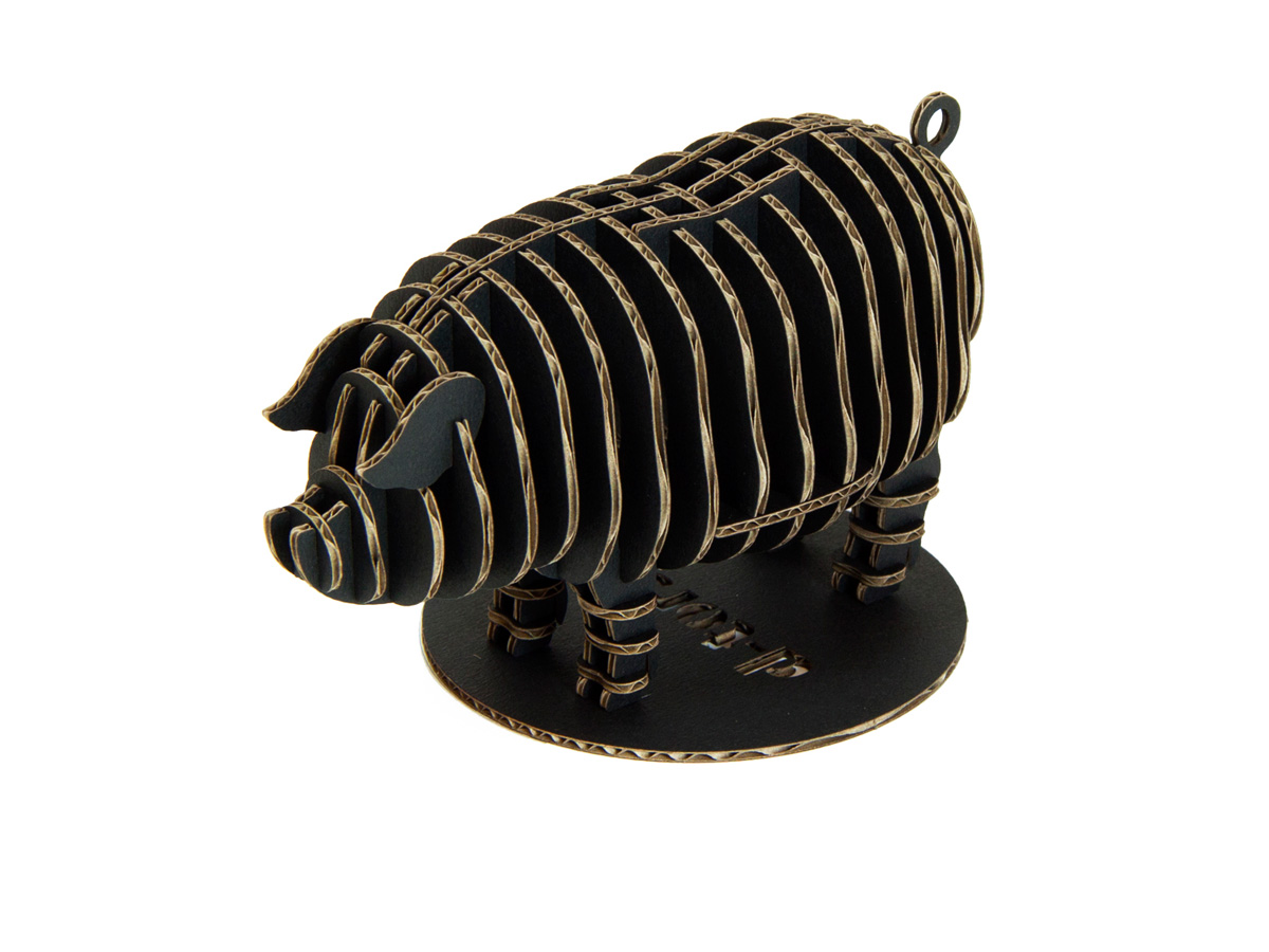 DTorso Laser Cut Cardboard Animals PIG 109 Products ALEXCIOUS