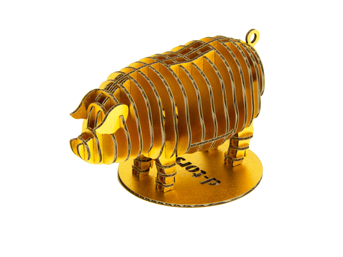 DTorso Laser Cut Cardboard Animals PIG 109 Products ALEXCIOUS
