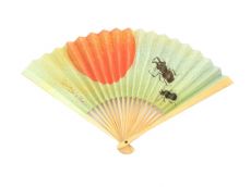 Japanese Folding Fan (Sun & Beetles)