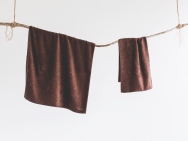 brown earth 2 piece - luxury cotton towel 
