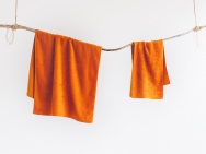 sunset orange 2 piece - luxury cotton towel