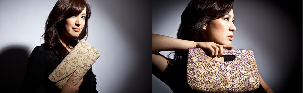 Silk Purse Clutch (Hakata-ori) and Silk Purse Clutch (Hakata-ori)
