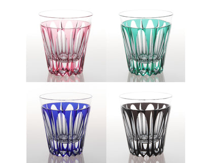 左上より Gold Red, Green, 左下より、Indigo Blue,  Black
