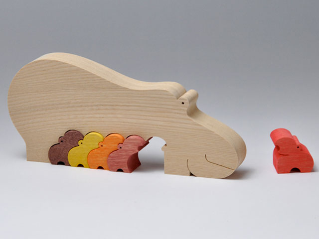 Wooden Hippo Puzzle