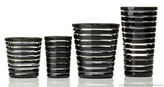 左より Mini Old-Fashioned（ミニオールド）, Shot Glass（ショットグラス）, Old-Fashioned（オールド）, Tumbler（タンブラー）