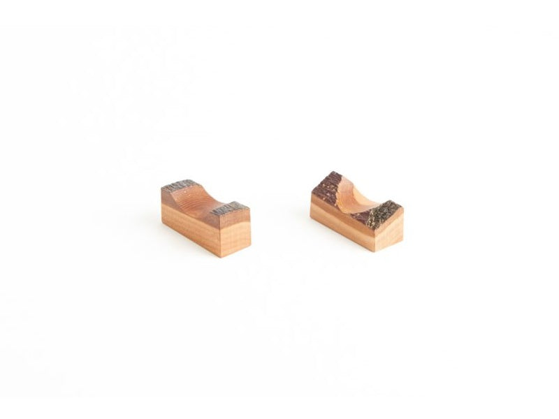 りんごの木の丸箸＆箸置き (二膳セット)