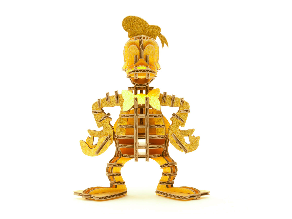 65ピース 段ボール製 ミニチュア組立てキット - ドナルド 088 Gold