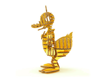 65ピース 段ボール製 ミニチュア組立てキット - ドナルド 088 Gold