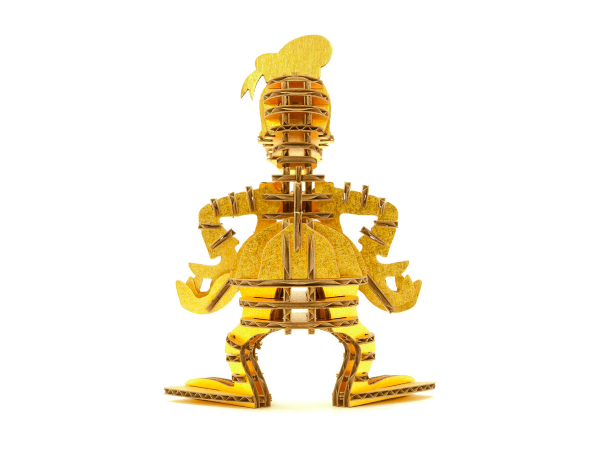 65ピース 段ボール製 ミニチュア組立てキット - ドナルド 088 Gold