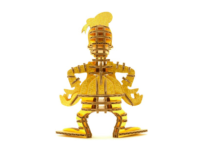 65ピース 段ボール製 ミニチュア組立てキット - ドナルド 088 Gold