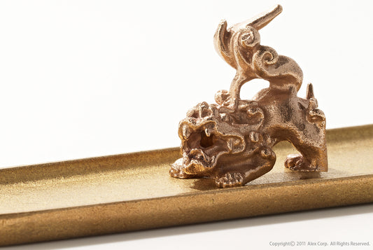 香の器　獅子セット　-青銅・真鍮-