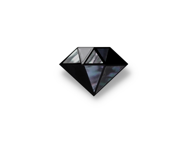 高岡漆器 らでん ブローチ Jewel (ダイヤモンド / サファイヤ / ルビー
