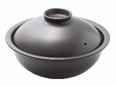 土鍋キャセロール [ブラック] - 軽い・使いやすい・高機能 COOKPOT 
