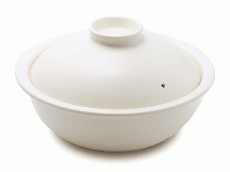 土鍋キャセロール [ホワイト] - 軽い・使いやすい・高機能 COOKPOT