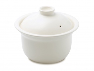 Heat Resistant Ceramic Rice Pot - White