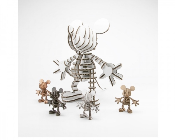 56ピース 段ボール製 ミニチュア組立てキット - ミッキーマウス 098