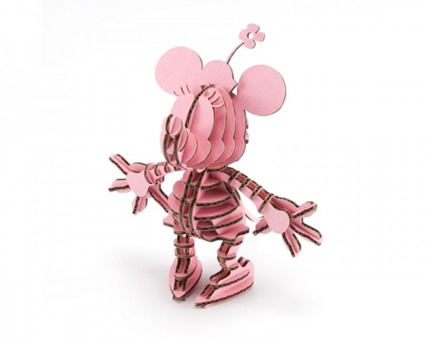 56ピース 段ボール製 ミニチュア組立てキット - ミニーマウス 098
