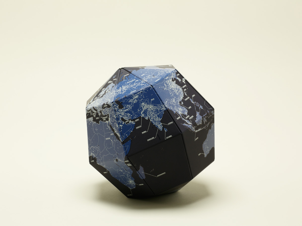Geografia Prefabricated Globe Antique Earth's Axis 23.4 Degrees F/S New Japan 