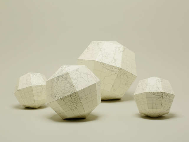 Geografia Prefabricated Globe Antique Earth's Axis 23.4 Degrees F/S New Japan 