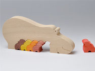 Wooden Hippo Puzzle