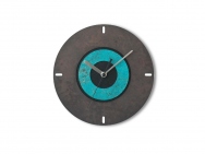 Bicolor 'Patinized' Brass Wall Clock