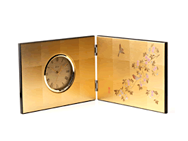Gold Leaf Clock - home decor