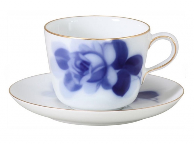 Blue Rose Cup & Saucer (morning) | Products | ALEXCIOUS