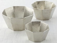 Kuzushi - Ori - Pure Tin octagonal bowl