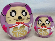 Mouse "Eto" (Japanese Zodiac) Takasaki Daruma