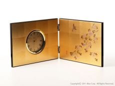 Gold Leaf Clock - home decor