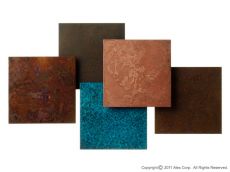 'Patinized' Copper Coasters