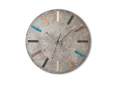 Multicolored 'Patinized' Brass Wall Clock
