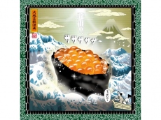battleship roll sushi - large furoshiki manga art