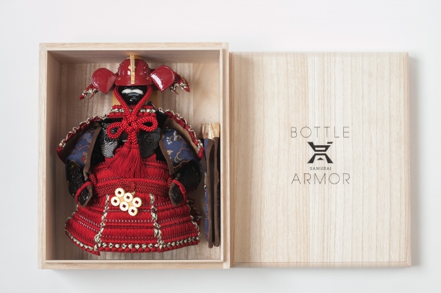 Yukimura Sanada] BOTTLE ARMOR Mini Red for 750 ml - bottle