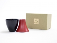 Wood Urushi Sake GUINOMI Pair