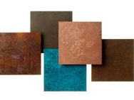 'Patinized' Copper Coasters