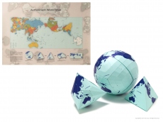 Set of AuthaGraph World Map (a world map in one) and Globe